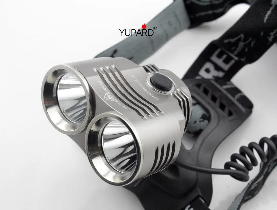 YUPARD 2 * XM-L2 светодиодный алюминиевый сплав Фонарь налобный Яркий Факел фар фонарик 3 режима супер T6 светодиодный куртка для походов и рыбалки