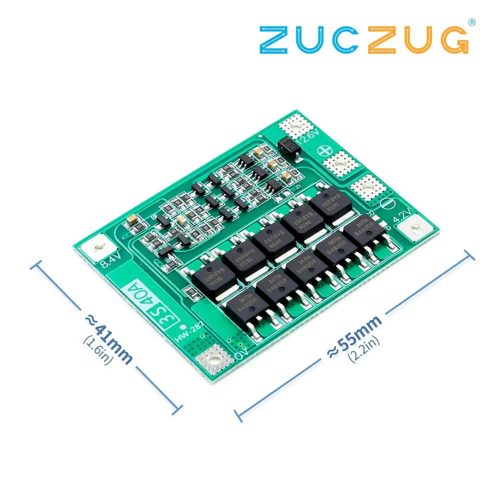 

3S 40A Li-ion Lithium Battery Charger Lipo Cell Module PCB BMS Protection Board For Drill Motor 12.6V with Balance