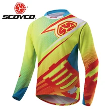 SCOYCO Motocross Shirt Motorcycle Jacket Off-road T-shirt Ride Bicycle Long-sleeve Shirt Motocross Jersey Moto Jersey Jaqueta
