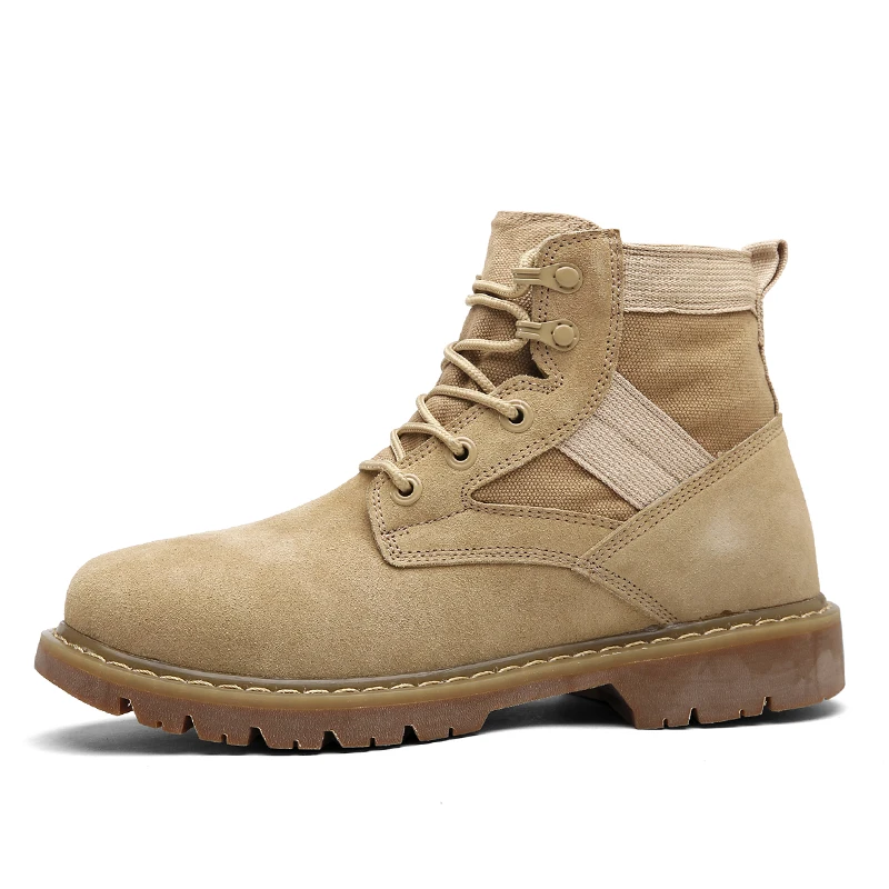 

2018 Leather Men Ankle Boots Winter Men's Shoes Casual Military Boots Men Lace Up Tactical Men's Working Combat Boots