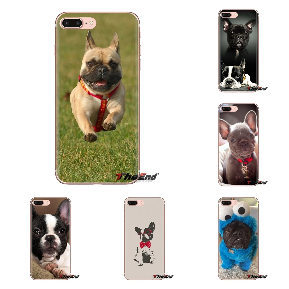 

French Bulldog Cute Transparent TPU Cases Covers For Huawei G7 G8 P7 P8 P9 P10 P20 P30 Lite Mini Pro P Smart Plus 2017 2018 2019