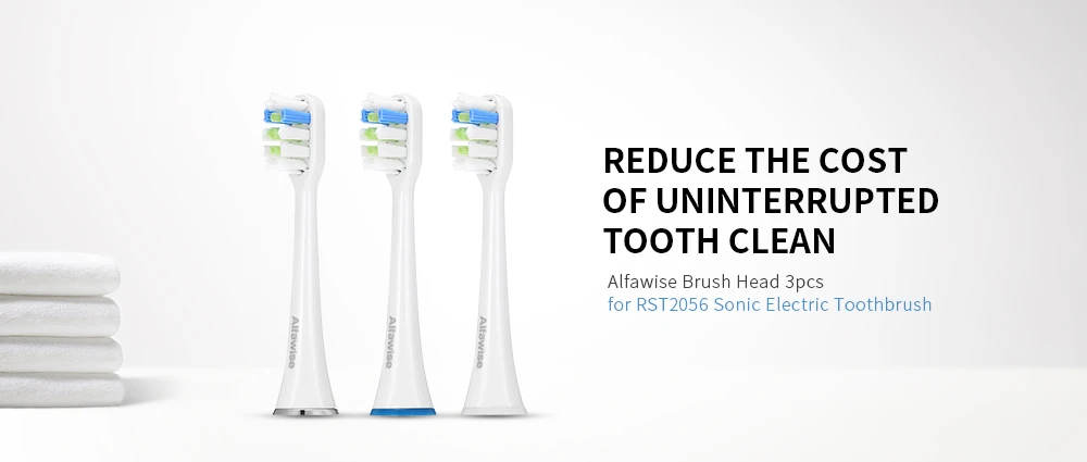 Alfawise Stylish Brush Head for RST2056 Sonic Electric Toothbrush 3pcs