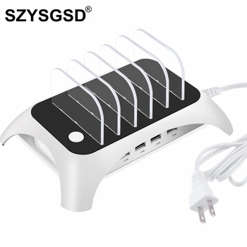 

SZYSGSD Multi Port USB Phone Charger 5 Ports Fast Charging Station For iPhone X XS XR Charger Stand Fast Charge for Samsung S9