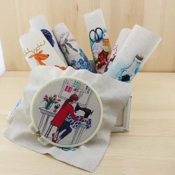 

Sewing Life Hand Dyed Digital Printed Cotton Linen Quilting Fabric Square DIY Patchwork Handmade Crafting Fabric 20*20cm 7pcs