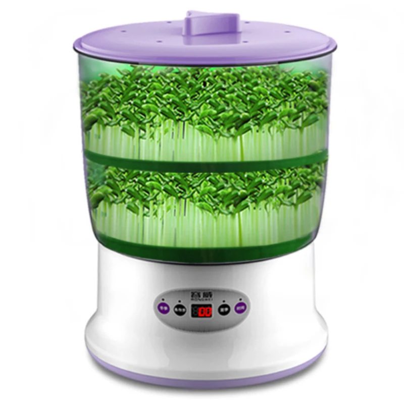 

Microcomputer intelligent automatic bean sprouts machine Automatic Household double Layers Thermostat Green Seeds Grow Machine