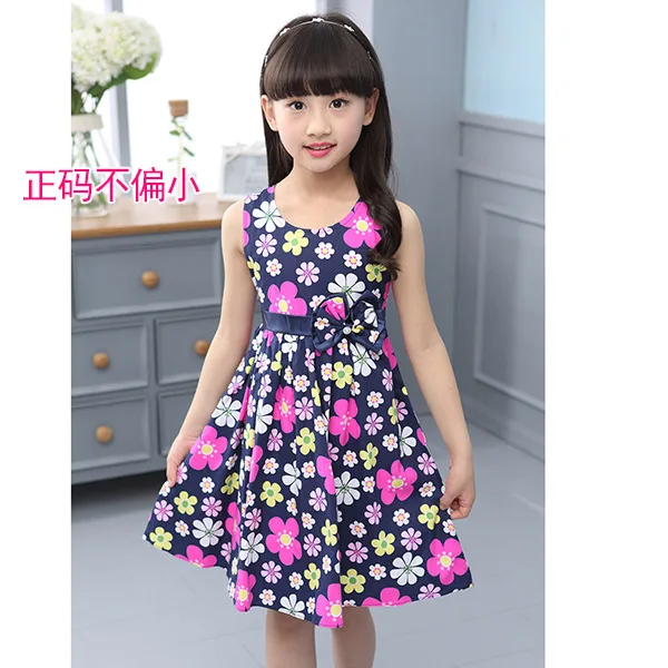 jumper dress Girls Vest Dress Cotton Flower Print Children Wear  Korean Cute 95% Cotton Princess Party Dresses 4 5 6 7 8 9 10 11 12 14 Year dresses expensive Dresses