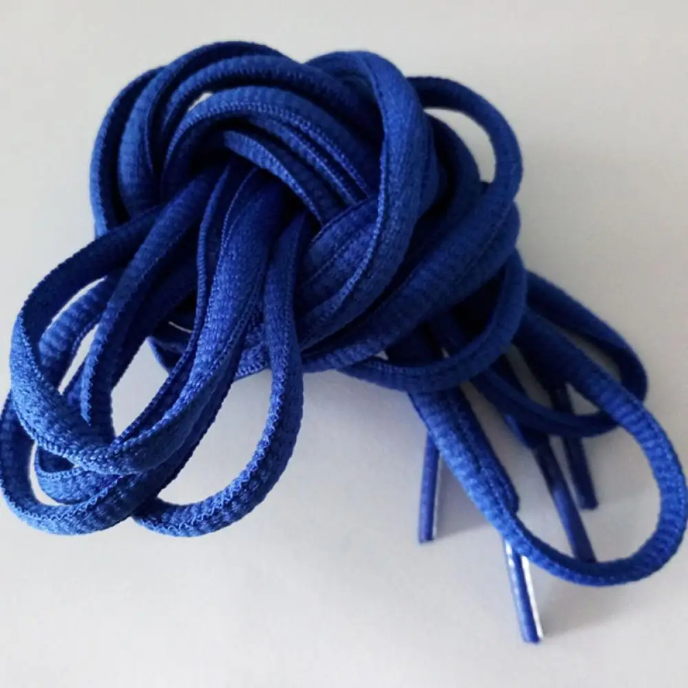 21 Colors Oval Athletic 1Pair Shoelaces 51 Inch port Sneaker Boots Shoe Laces Strings Free Shipping - Цвет: blue