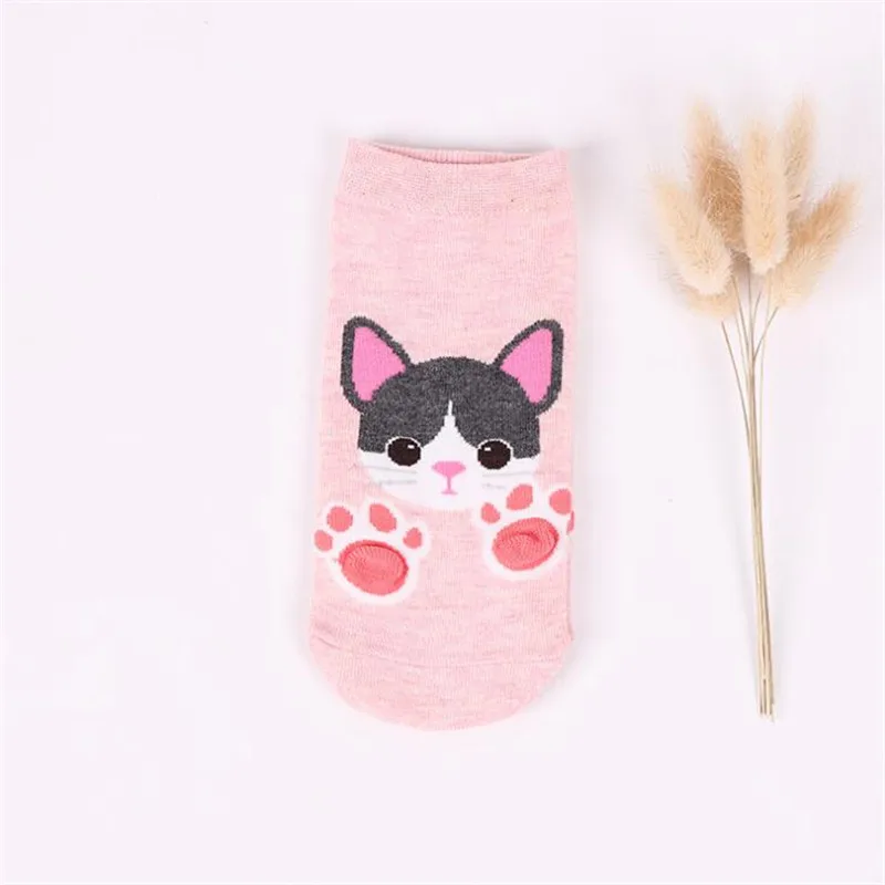 Kawaii Cartoon Animal Socks Short 3D Cat Claws Fox Cute Female Boat Socks Fox Dog Tiger Low Cut Ankle Socks For Women Girl