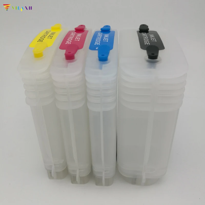 

4 PCS 1 Set Refillable ink cartridge for H10 11 ink refill kit for Business Inkjet 1000 1100 d 1100dtn with auto reset chip