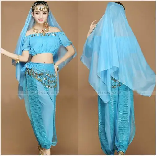 Новое поступление новые фантазия Хэллоуин косплей для женщин взрослых принцесса Жасмин Аладдин костюм танца живота платье цвета Жасмин