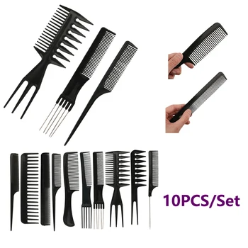 

10 pcs/Set Anti-static Salon Barber Hair Combs Professional Hair Brush Comb Hairbrush Hairdressing Combs Hair Care Styling Tool