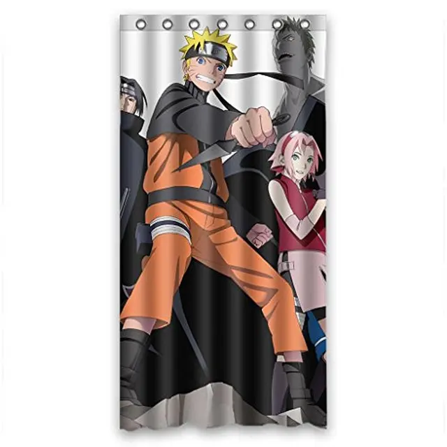 Creative Cartoon Naruto Durable Polyester Shower Curtain Measure
