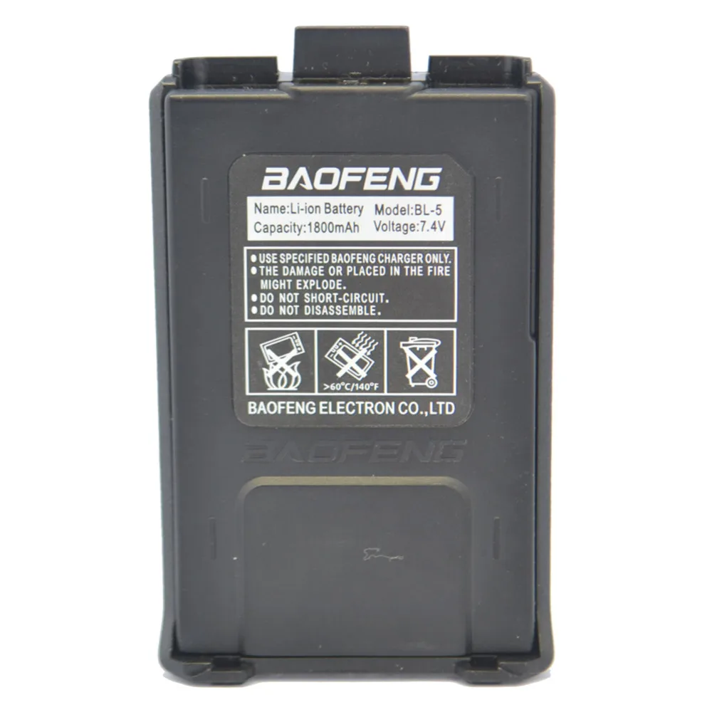Аккумулятор Baofeng UV5R 7 4 В/1800 мАч перезаряжаемая батарея для двухсторонней