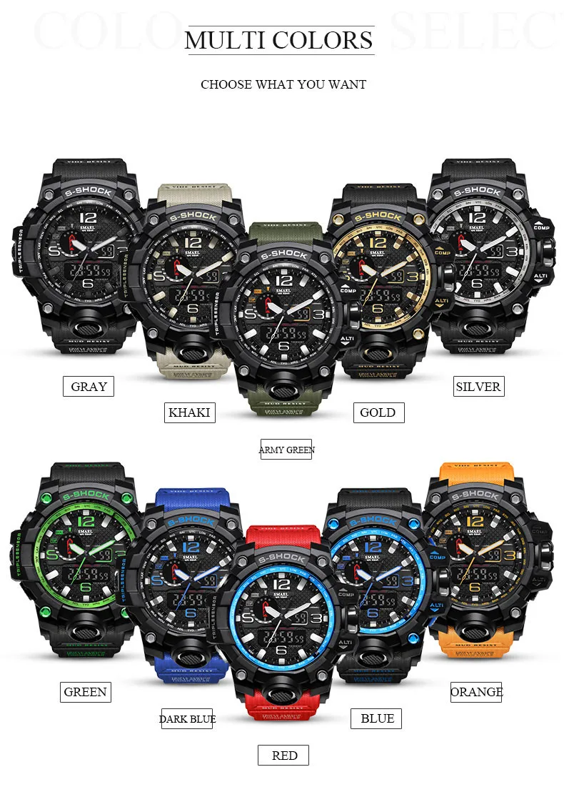 Модные спортивные часы супер классные Мужские кварцевые цифровые часы мужские спортивные часы люксовый бренд светодиодный военный