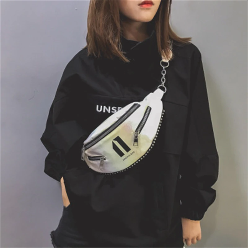 2019 Brand New Women Waist Bag Fanny Pack Shoulder Chest Bum Purse Travel Rivets Punk Stud Tote Casual Simple Waist Pack Ladies 2019 Brand New Women Waist Bag Fanny Pack Shoulder Chest Bum Purse Travel Rivets Punk Stud Tote Casual Simple Waist Pack Ladies