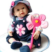 55 см силиконовые-reborn-baby-куклы милые детские игрушки лучший подарок для детей boneca reborn