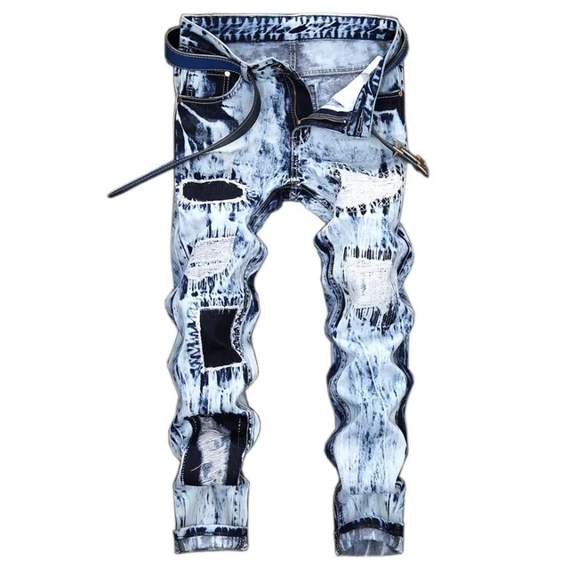 Aliexpresscom  buy mcckle embroidery holes lightblue mens jeans 2018