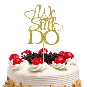 

20pc/lot Cake Toppers Flags we still do Glitter Love Cupcake Topper Kids Birthday Wedding Cake Party Baby Shower Baking DIY