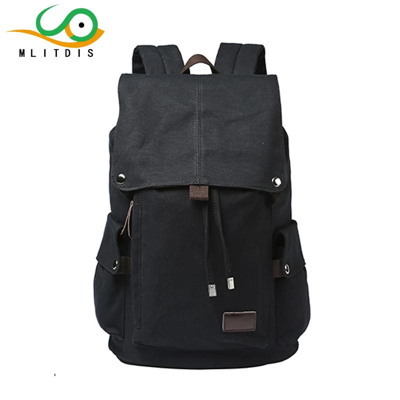 

MLITDIS 2017 New Male Canvas Backpack Satchel Men String Backpacks Designers Mens Back Pack Bags Canvas Mochilas Hombres Negras
