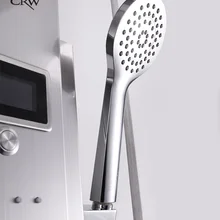 CRW Хромированная душевая головка для ванной комнаты 3," система экономии воды одна функция ABS ручная душевая головка JD1290