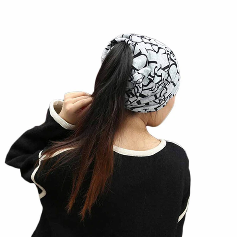2021 модный конский хвостик Beanie шапки для женщин вязаные крючком шапочка головные