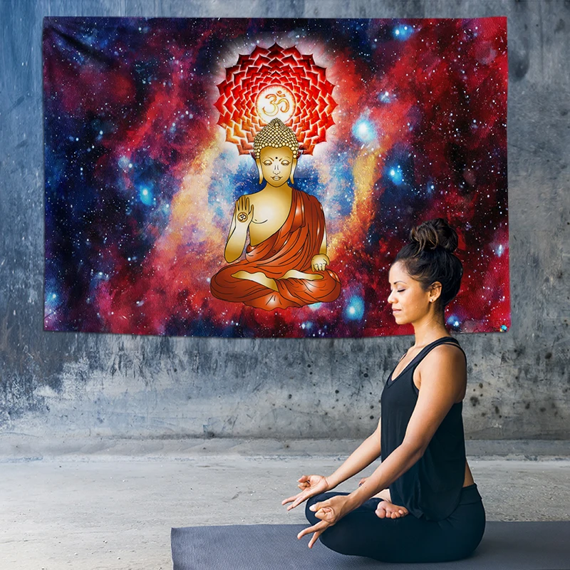 

Ombre Chakra Tapestry Psychedelic Mandala Tapestry Wall Hanging Hippie Buddha Wall Tapestry Galaxy Chakra Rugs Yoga Wall Cloth