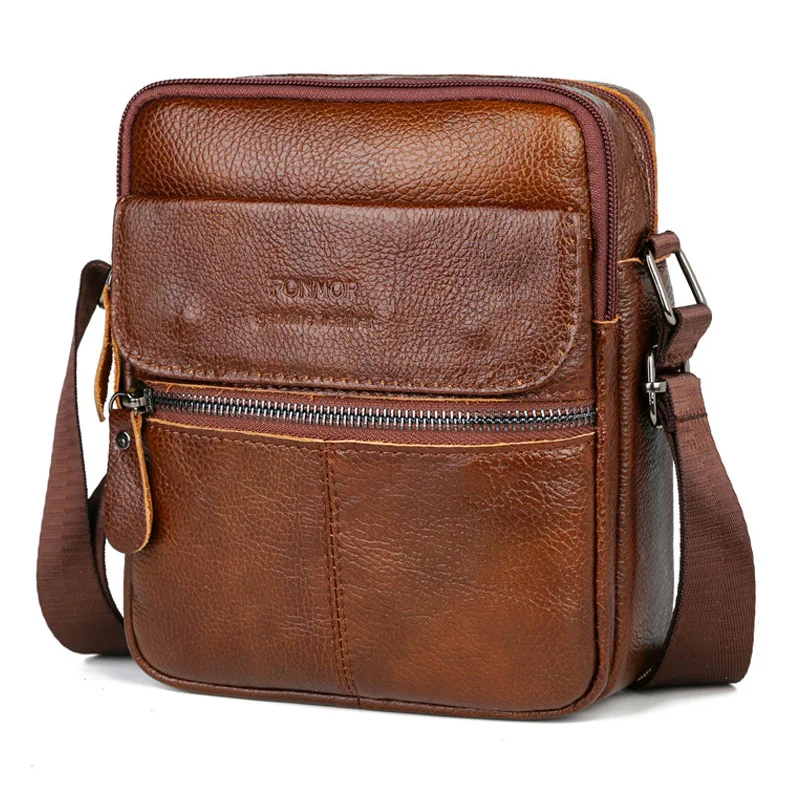 High Quality Messenger Bag Men Genuine Leather Shoulder Crossbody Bags