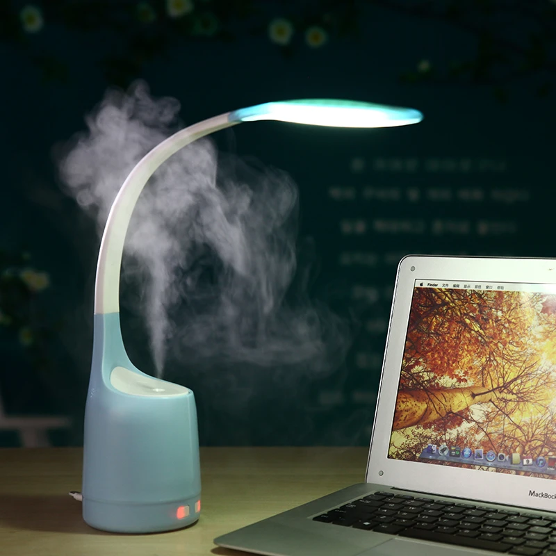 

GRTCO Eye Protection Bedside Book Reading Study Office Work Table Lamp with USB Air Humidifier Mist Maker Fogger