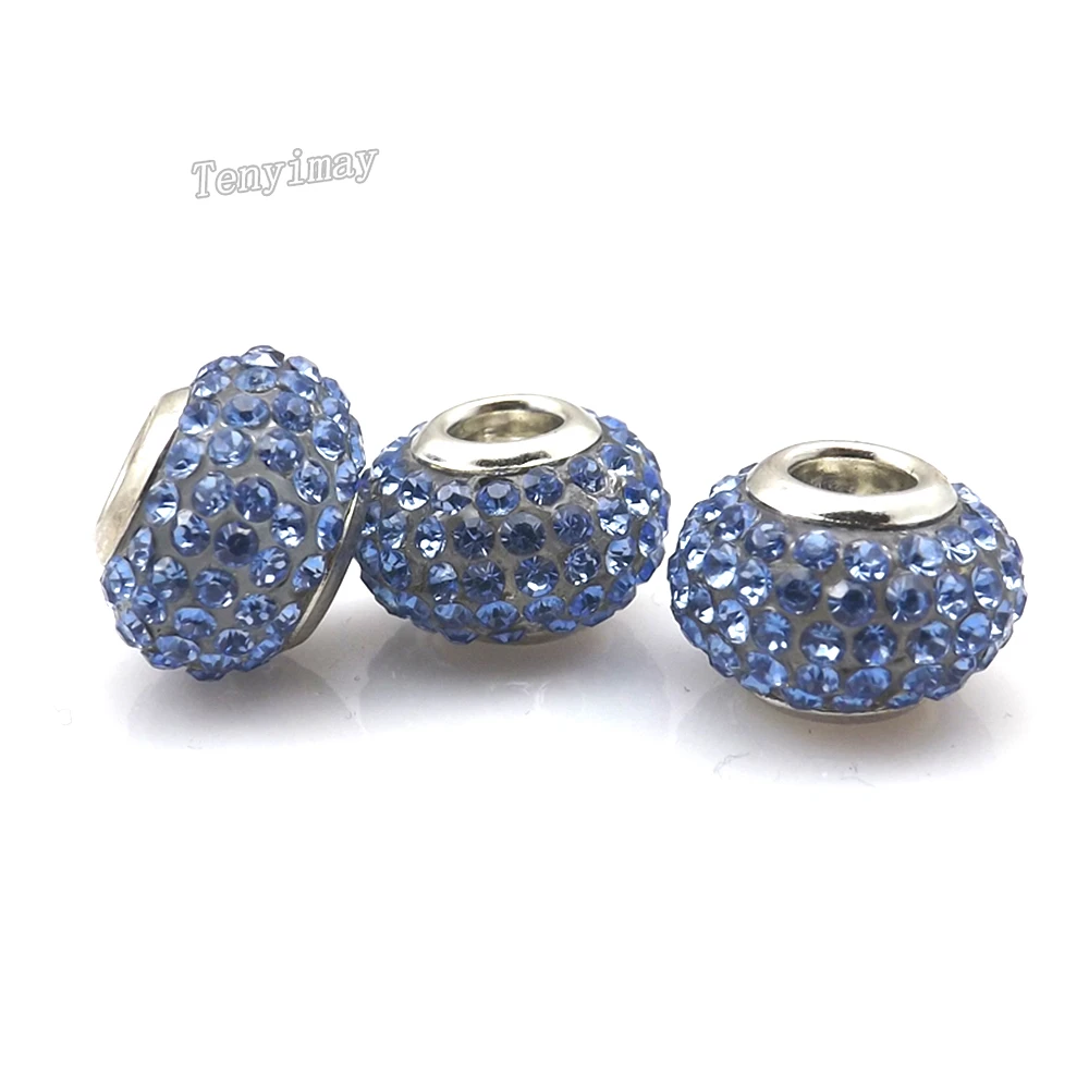 Blue/Flower For European/Charm Bracelet 10mm 3 Cloisonne Charm Beads