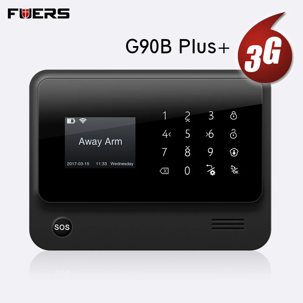 FUERS 3G G90B Wi Fi GSM сигнализация Охранная домашняя 850 900 1800 1900 МГц с дисплеем IOS