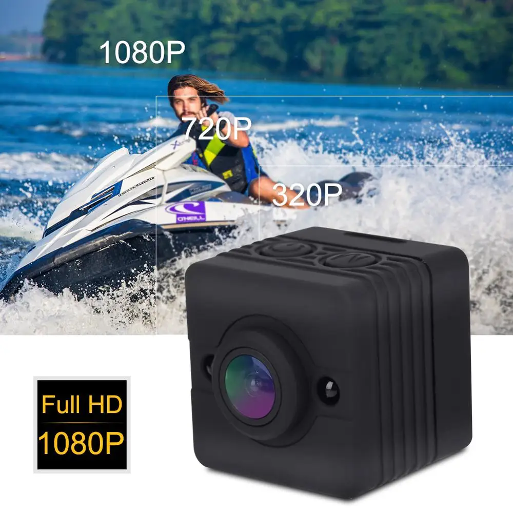 1080P HD Portable Mini Infrared Waterproof Cube Action Camera Camcorder with Mounts Mini Home HD Camera