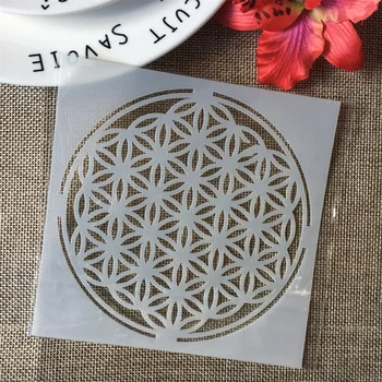 

5" Circle in Circle Knot DIY Layering Stencils Wall Painting Scrapbook Coloring Embossing Album Decorative Card Template