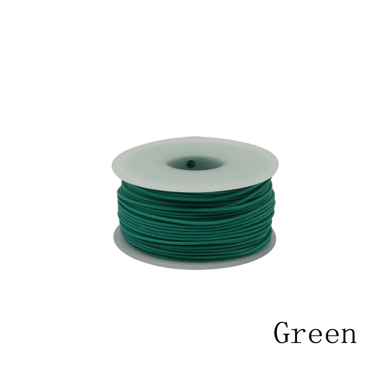 50 meters silicone wire 30AWG wire diameter 0.8mm stranded wire tinned copper wire and cable 10 colors optional DIY - Color: green