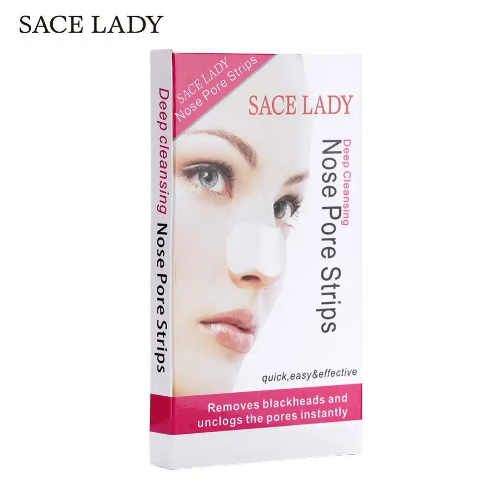 SACE LADY Blackhead Remover Nose Mask 24 Pcs Deep Cleansing Purifying Peel Off Nasal Strips Facial Pores Sticker Face Skin Care