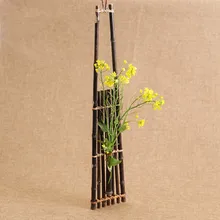Ручная работа японская бамбуковая ваза для цветов для Домашний декор с рисунком растений Краска высокого качества Свадебная ваза для украшения подарочная корзина