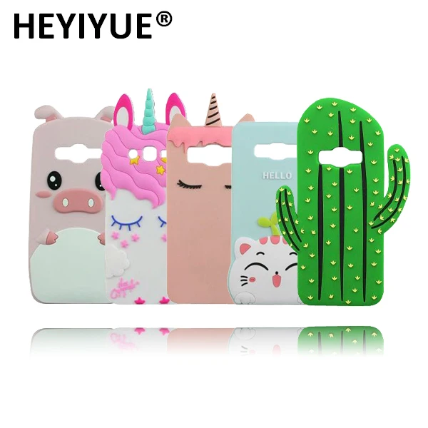 

For Samsung J7 Neo Case Silicone Cactus Cat Unicorn Pig Minnie Stitch 3D Phone Case Cover For Samsung Galaxy J7 Nxt / J7 Core