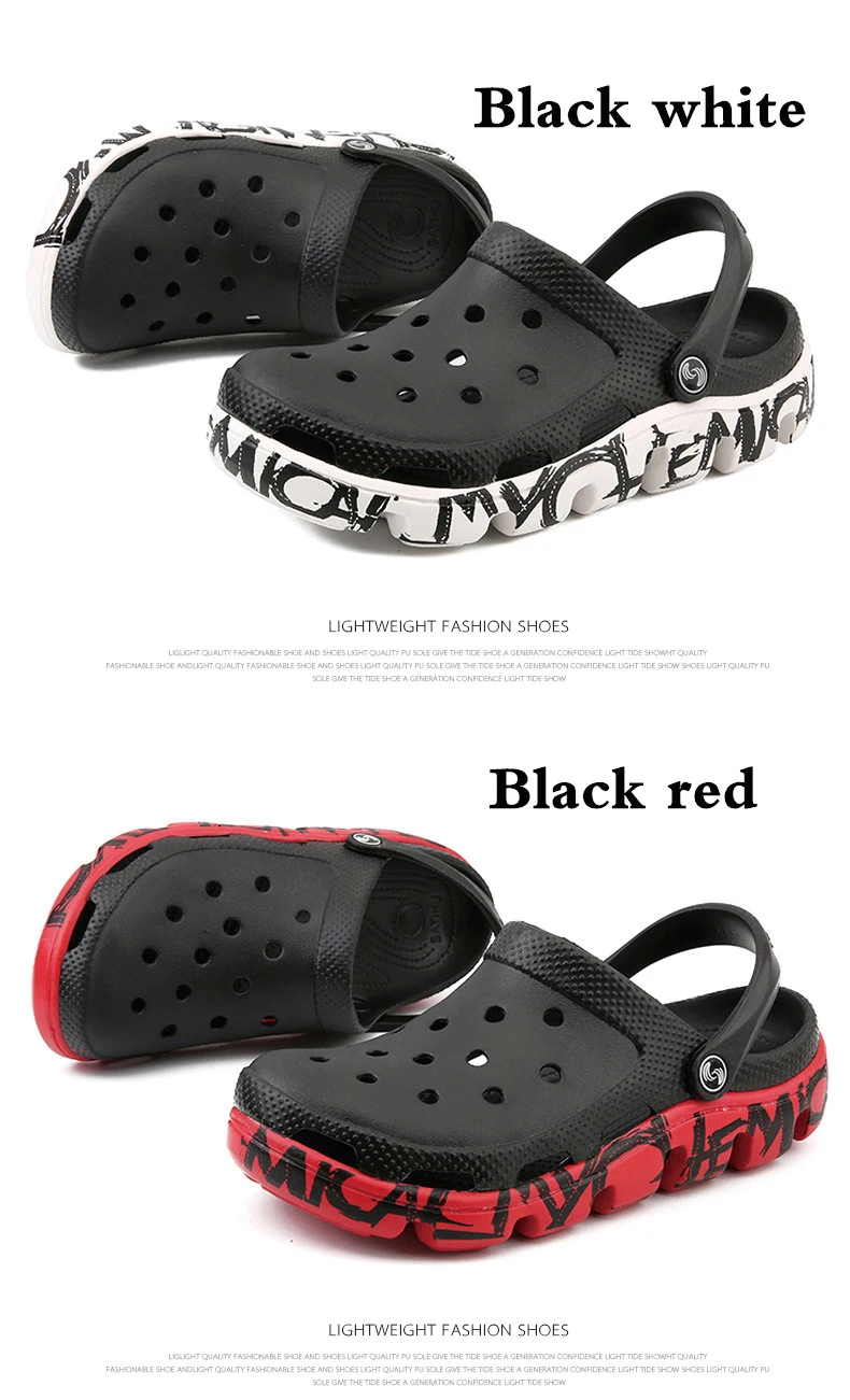 SERENE Brand Croc Summer Casual Sandals New Man Aqua Clog Slipper Hot Male Band Sandalias Swimming Shoe Ocean Beach Garden Shoes (21)