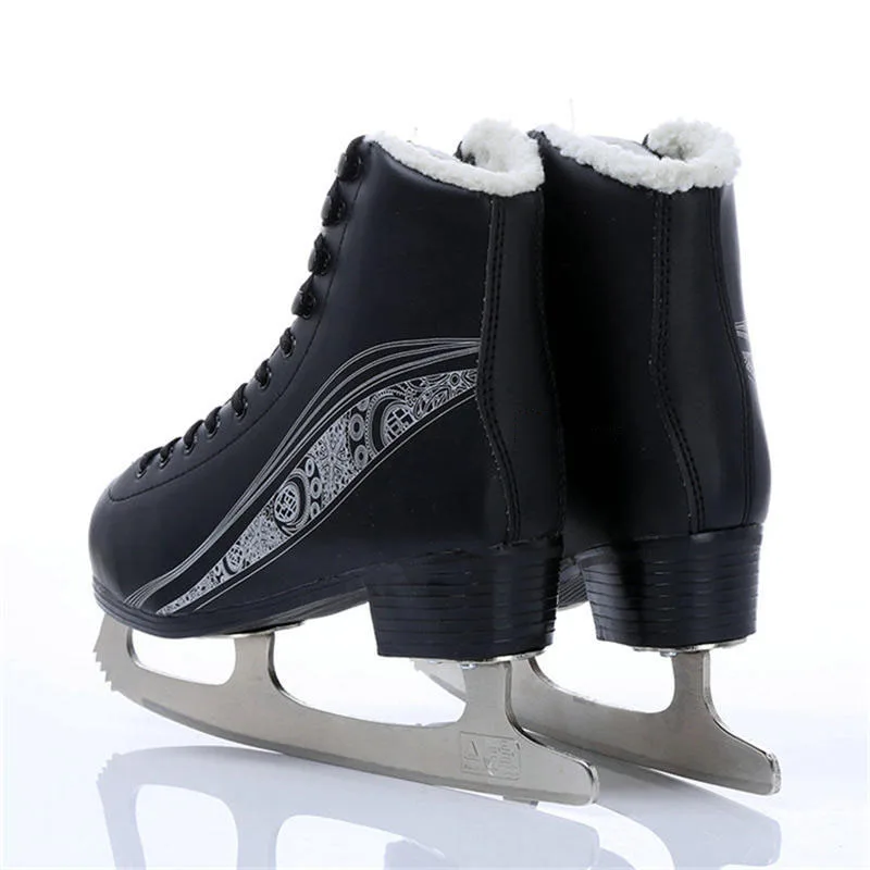 Коньки с цветочным ножом для хоккея из кожи|leather ice skates|ice skatingprofessional skates |