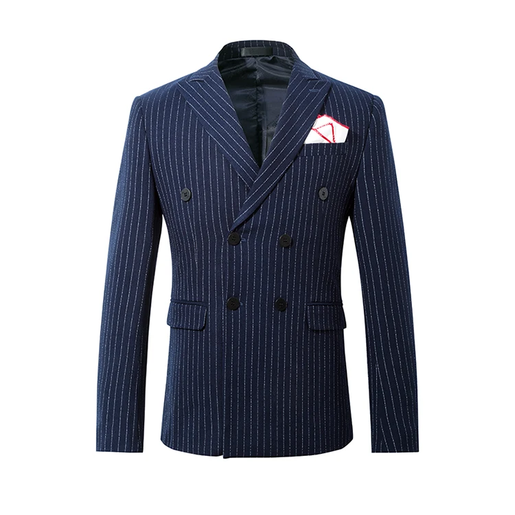 men suit blue double breasted