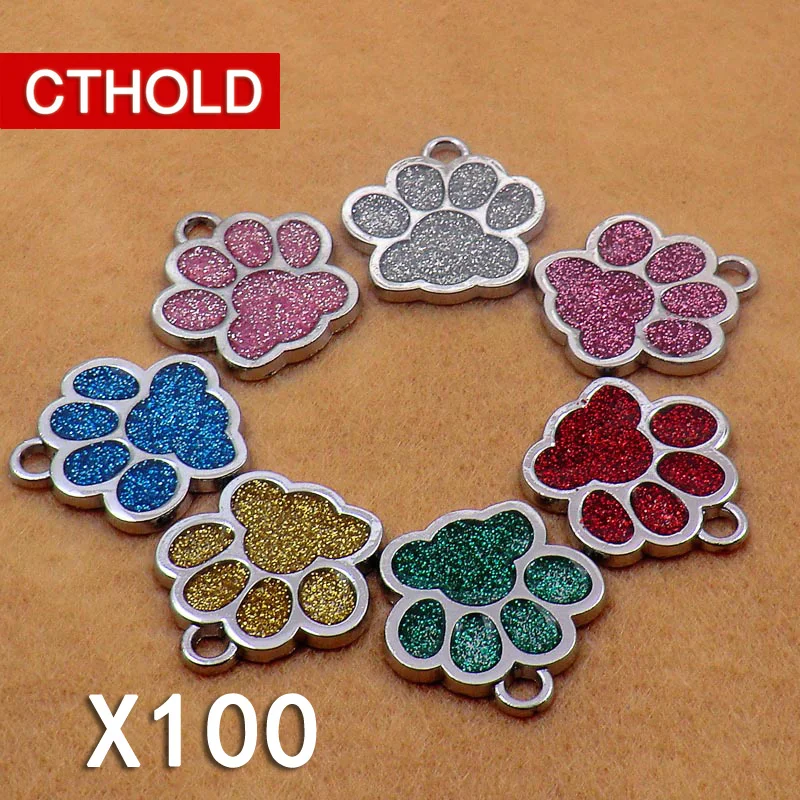 Personalized 100pcs/lot Pet Dog ID Tag Alloy Material Customized Engraved Name Telephone Address Anti-Lost Fashion Collar | Дом и сад