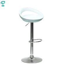 94155 Barneo N-6 пластиковый поворотный кухонный высокий барный белый стул на газ-лифте мебель для кухни кресло для бара по России
