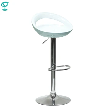 

94155 Barneo N-6 Plastic High Kitchen Breakfast Bar Stool Swivel Bar Chair White free shipping in Russia