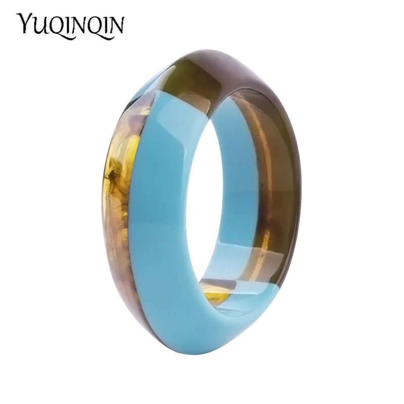 Acrylic Cuff Bracelet Bangles for Women Resin Geometric Wide Charm