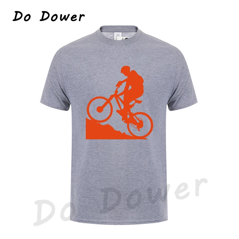 Летняя модная мужская футболка с принтом горного велосипеда и круглым вырезом хлопковая футболка Camisetas хип-хоп Футболка Повседневная 31 Цвета - Цвет: Gray 6