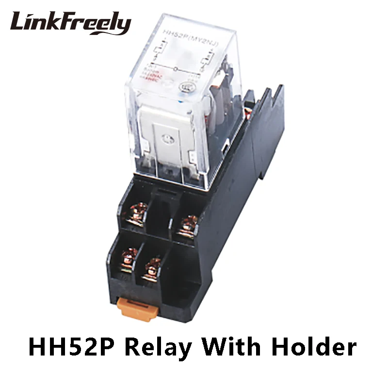 HH52P AC 110/120V Coil DPDT Electromagnetic Power Relay DT 