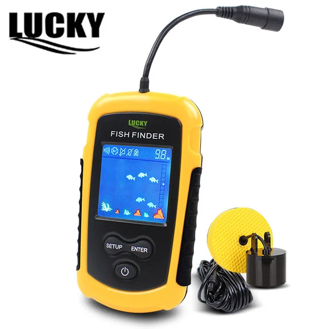 FFC1108-1 Echo Sounder Fishing Finder Alarm Portable Sonar Deeper Waterproof Fish Finder 100M LCD Fishfinder Fishing Lure RU EN (7)