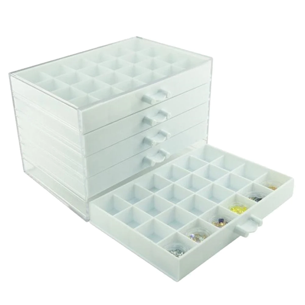 

Storage Box Case 120 Compartments Jewelry Nail Art Accessories Portable for Home YF2019