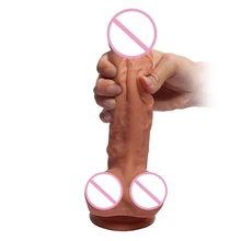 High Quaity Flesh Realistic Dildo 20cm Long Strapless Dildos Double Real Skin Big Dick Woman Masturbator Penis Artificial