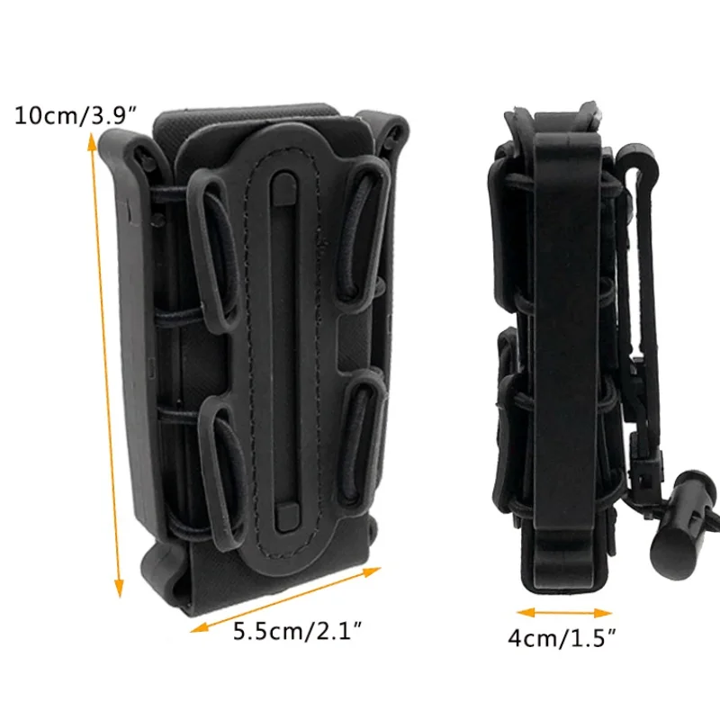 

Walkie Talkie Bag Outdoor Molle Tactical Single Rifle Mag Pouch Bags Magazine Pouch Rifle Pocket 9mm Cartridge Holder