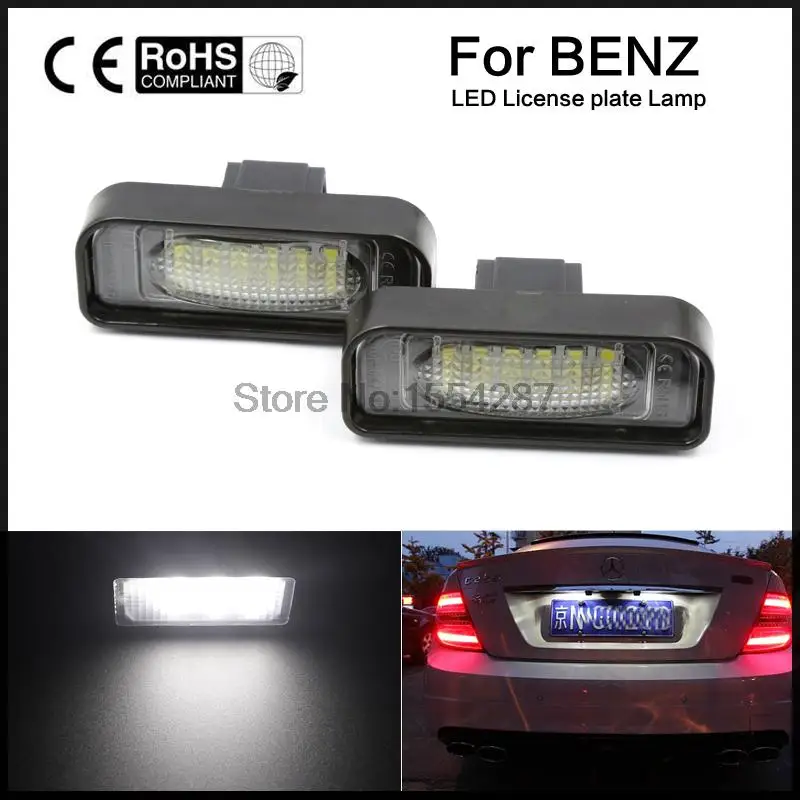 

2pcs led fit For Mercedes-Benz S-Class W220 S320 S420 S430 LED Number License Plate Lights MB AMG Carlson